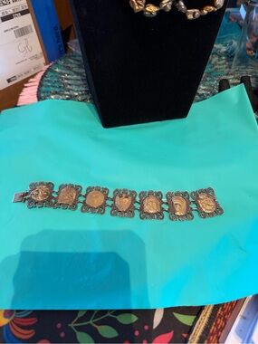 Vintage Mexican Taxco Panel Bracelet
